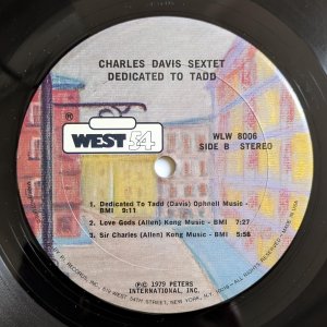 画像4: Charles Davis Sextet - Dedicated To Tadd