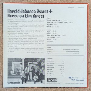 画像2: Harold Johnson Sextet + - House On Elm Street