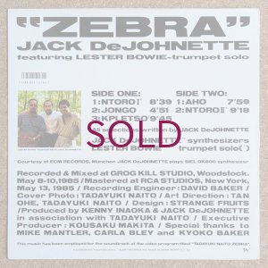 画像2: Jack DeJohnette - Zebra