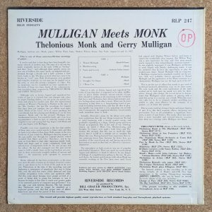 画像2: Thelonious Monk / Gerry Mulligan - Mulligan Meets Monk