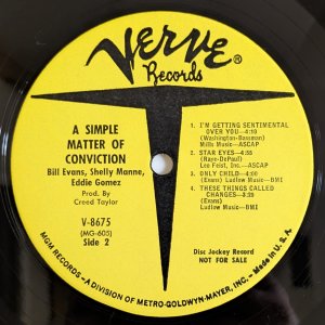 画像11: Bill Evans / Shelly Manne / Eddie Gomez - A Simple Matter Of Conviction