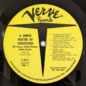 画像10: Bill Evans / Shelly Manne / Eddie Gomez - A Simple Matter Of Conviction