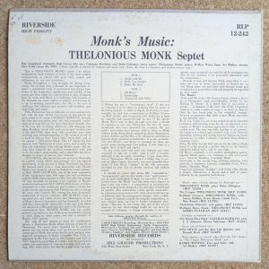 画像2: Thelonious Monk Septet - Monk's Music