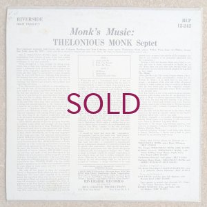 画像2: Thelonious Monk Septet - Monk's Music