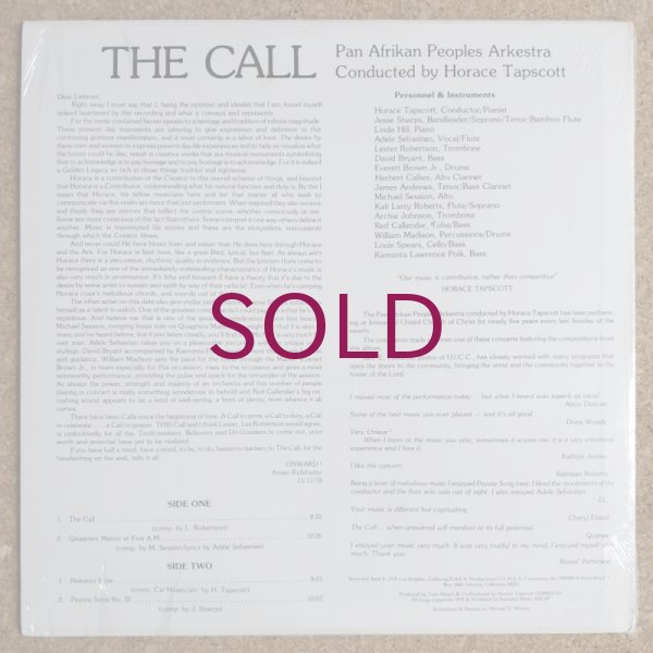 LP Horace Tapscott – The Call The Call | Horace Tapscott With The Pan-Afrikan People's