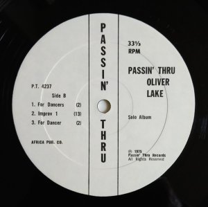 画像4: Oliver Lake - Passing Thru