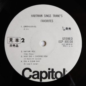 画像4: Johnny Hartman - Sings Trane's Favorites