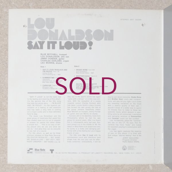 ★ＵＳオリジナル盤★『ＳＡＹ ＩＴ ＬＯＵＤ』ルー・ドナルドソン Lou Donaldson – Say It Loud! – Vinyl (LP, Album, Stereo