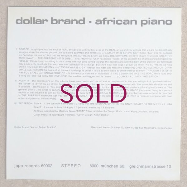 Dollar Brand - African Piano - UNIVERSOUNDS