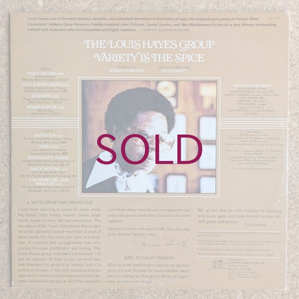 洋楽 LOUIS HAYES GROUP VARIETY IS THE SPICE Variety Is the Spice - Wikipedia