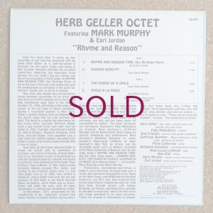 画像2: Herb Geller Octet feat Mark Murphy & Earl Jordan - Rhyme & Reason