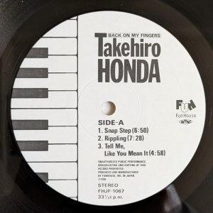 画像3: Takehiro Honda - Back on My Fingers