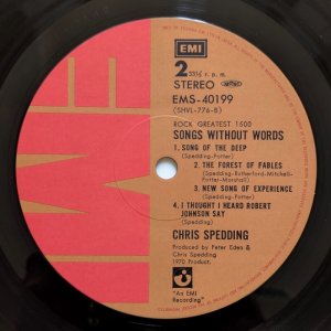 画像4: Chris Spedding - Songs Without Words