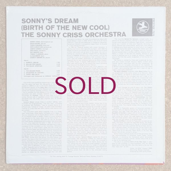 Sonny Criss Orchestra - Sonny's Dream (Birth Of The New Cool