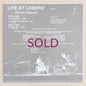 画像2: Horace Tapscott - Live At Lobero Vol.II