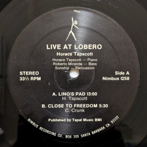 画像3: Horace Tapscott - Live At Lobero Vol.II