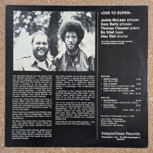 画像2: Jackie McLean Quintet featuring Gary Bartz - Ode To Super