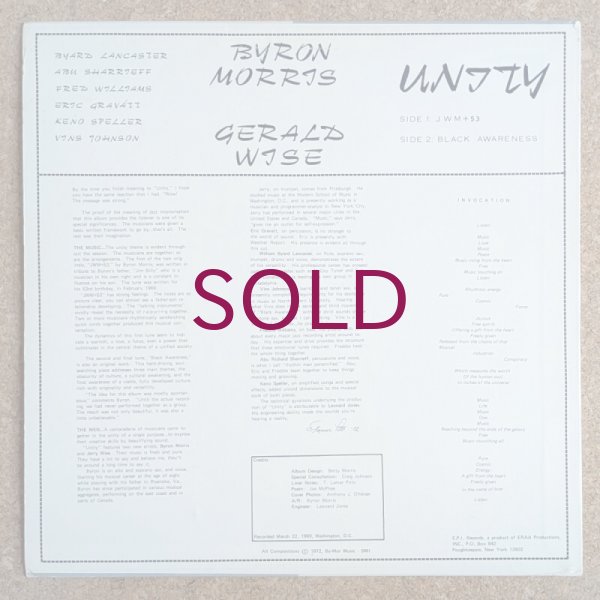 Byron Morris / Gerald Wise - Unity - UNIVERSOUNDS